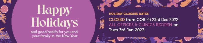 Holiday closure banner
